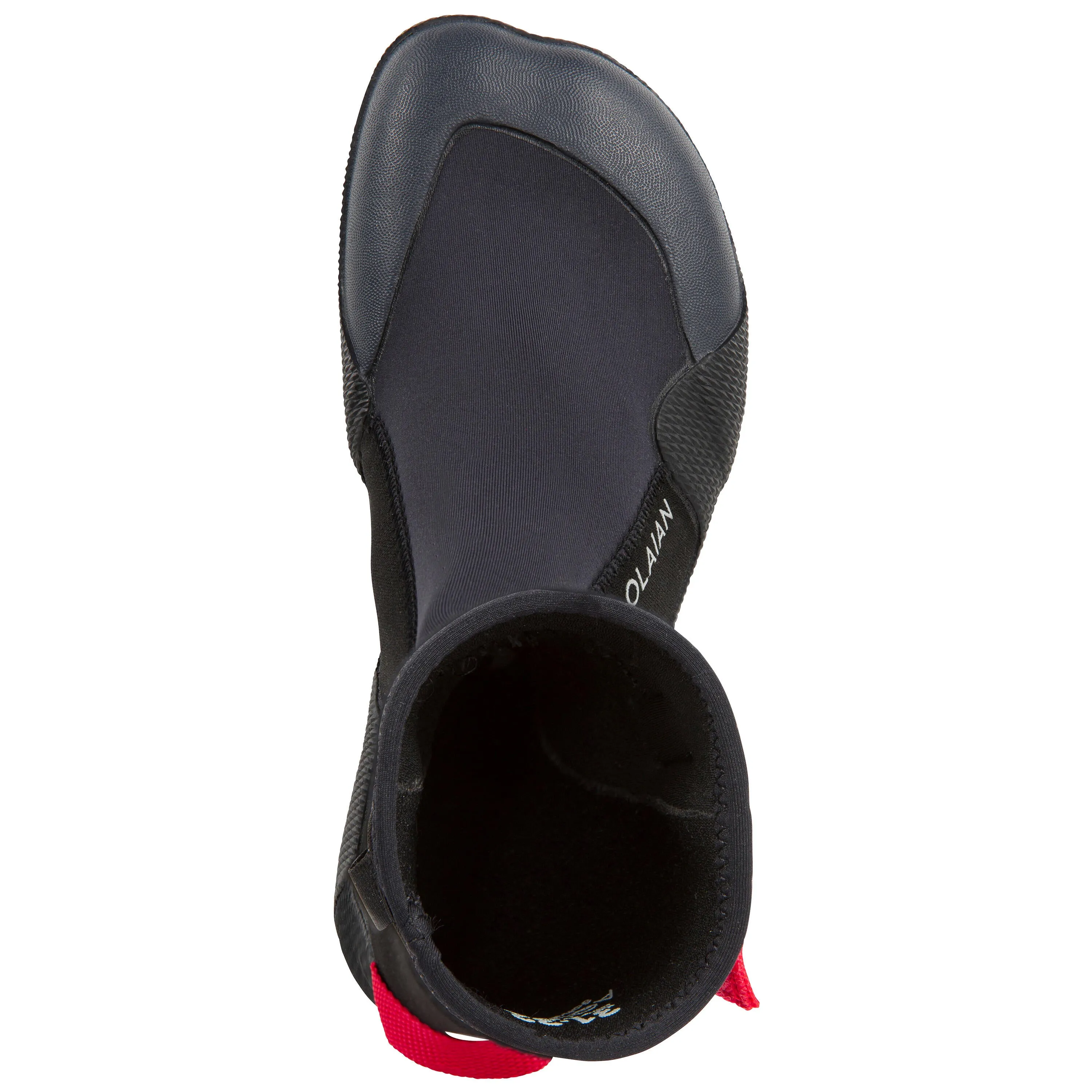 Neoprene shoes 500 height 3 mm for children black/red OLAIAN black/anthracite grey/red