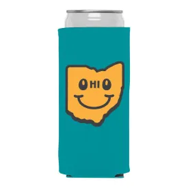 Ohio Happy Face - Skinny Can Cooler