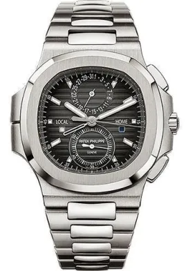 Patek Philippe Nautilus Travel Time Chronograph Watch, 40.5mm, Black Dial - Model 5990/1A