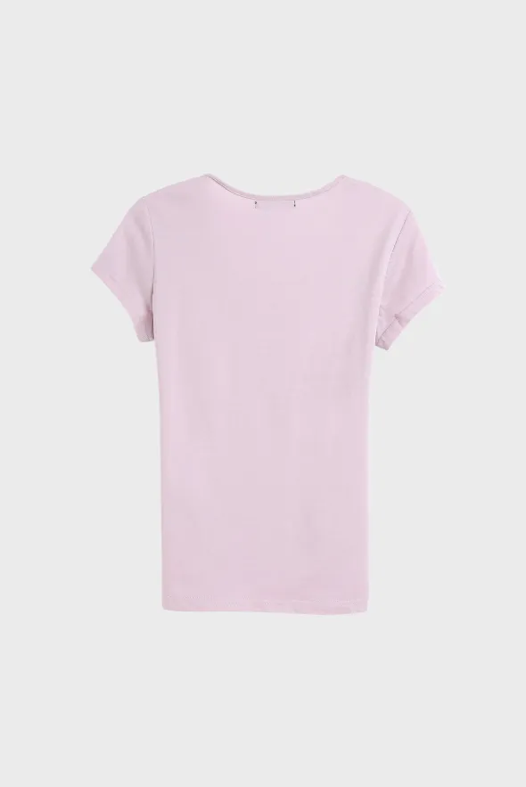 Posh Women's Cotton U Sharp T shirt ( 135g)