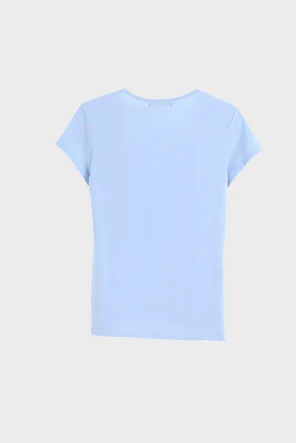 Posh Women's Cotton U Sharp T shirt ( 135g)