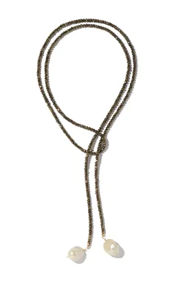 Pyrite classic gemstone lariat