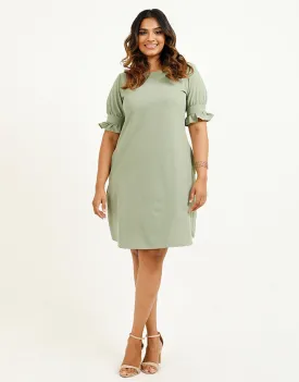 Round Neck Dress with Pockets