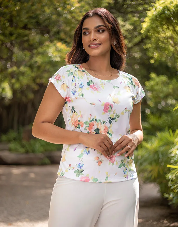 Round Neck T-Shirt with Placement Print