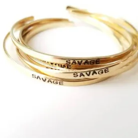 SAVAGE Skinny Adjustable Cuff Bracelet