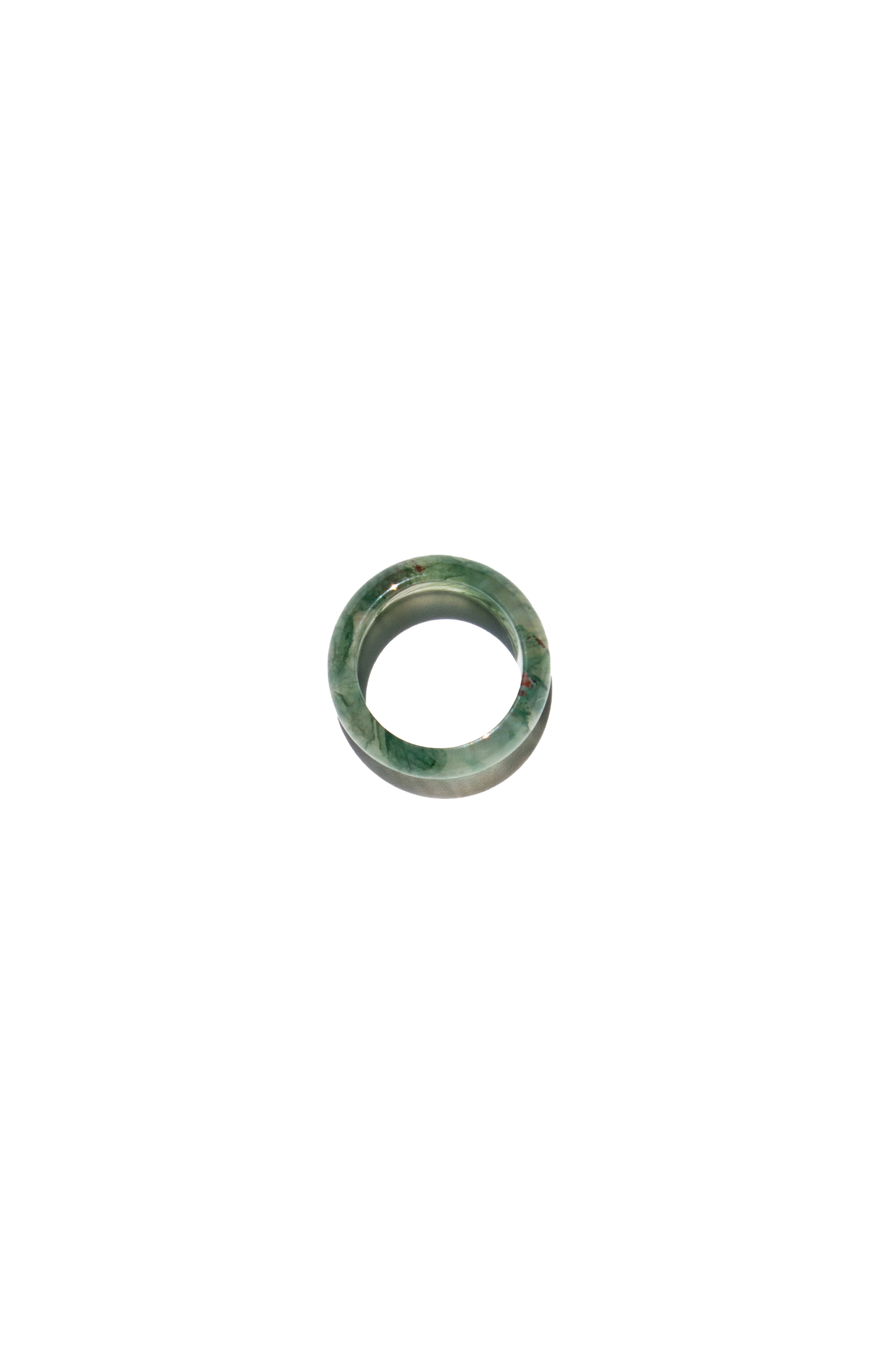 Seaweed  — Green jade stone ring