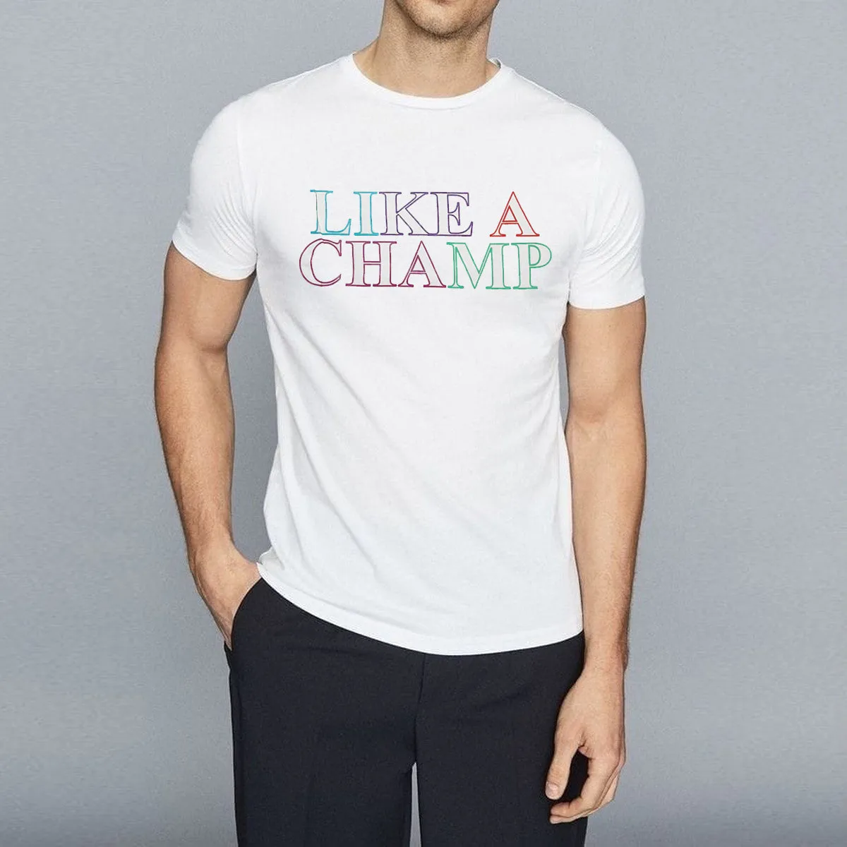 SP - Men 'White' Streachable Round-Neck Printed T-Shirt SP883