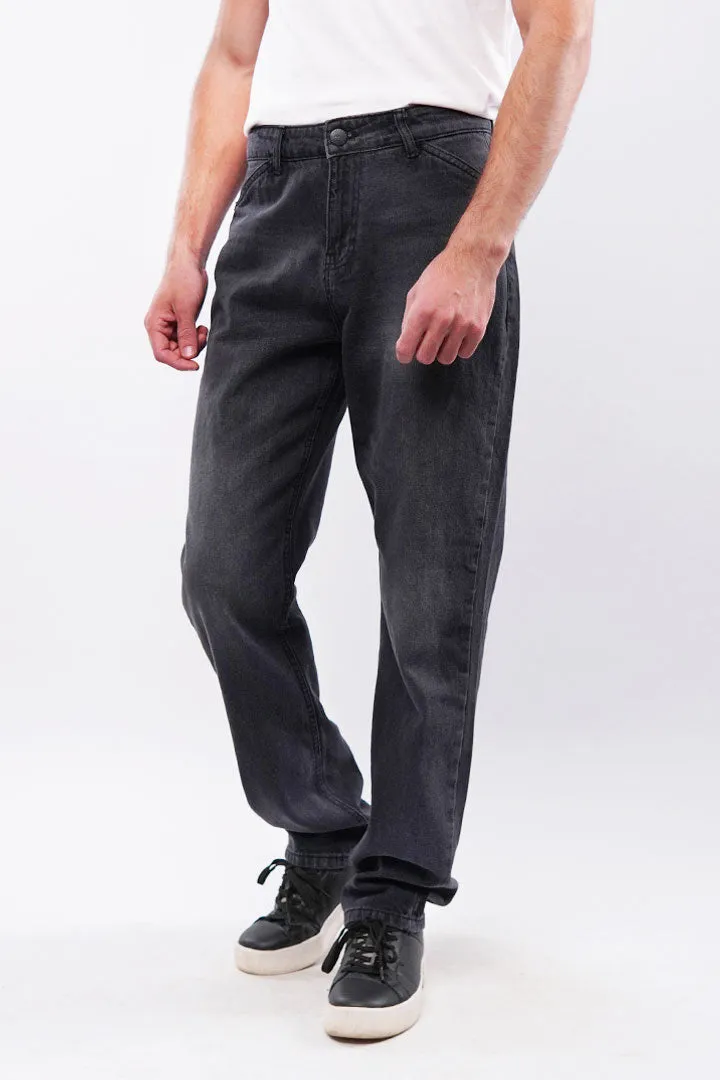 Straight Fit Denim - Faded Black