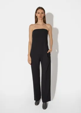 Strapless Fluid Jumpsuit in Black