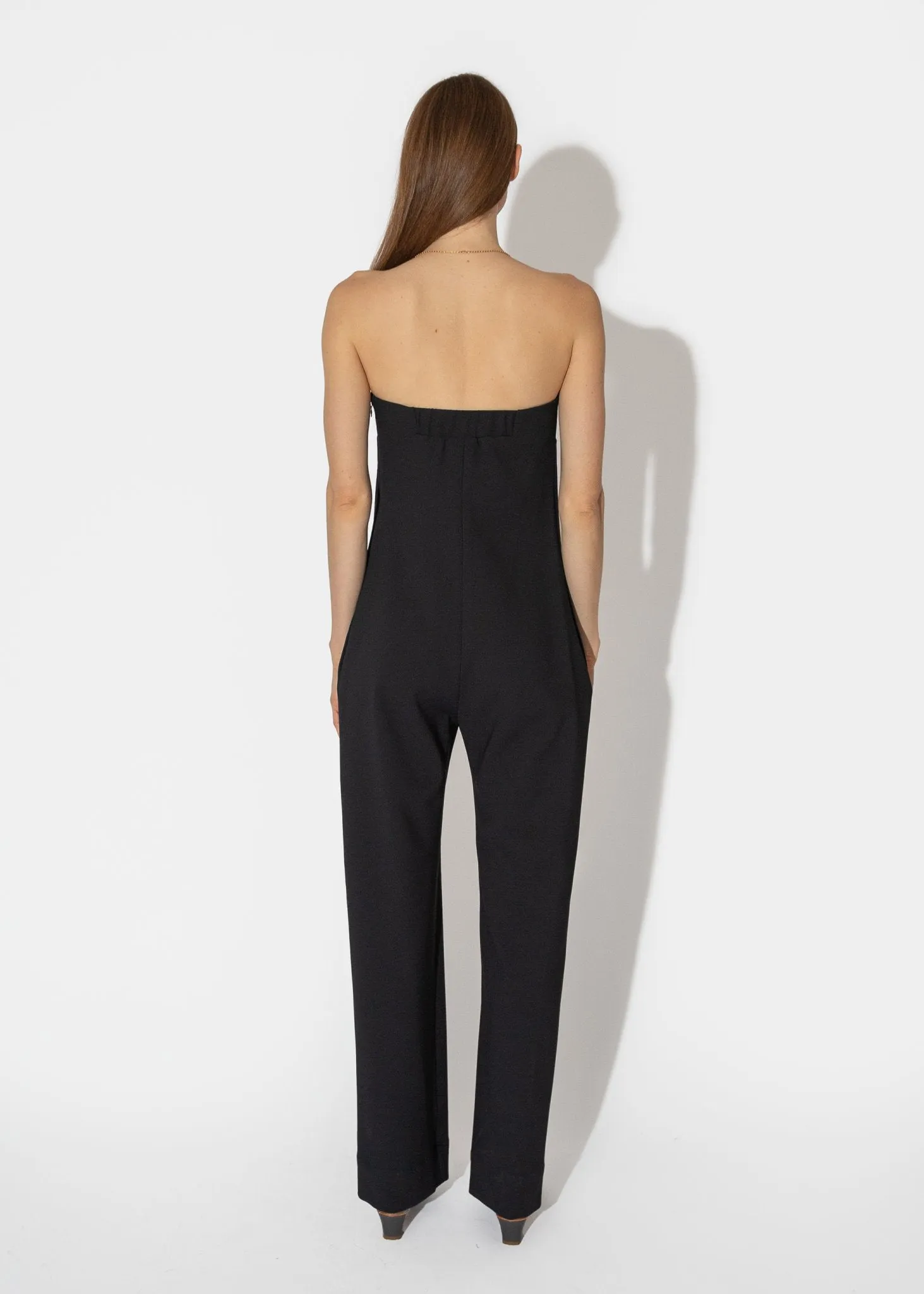 Strapless Fluid Jumpsuit in Black