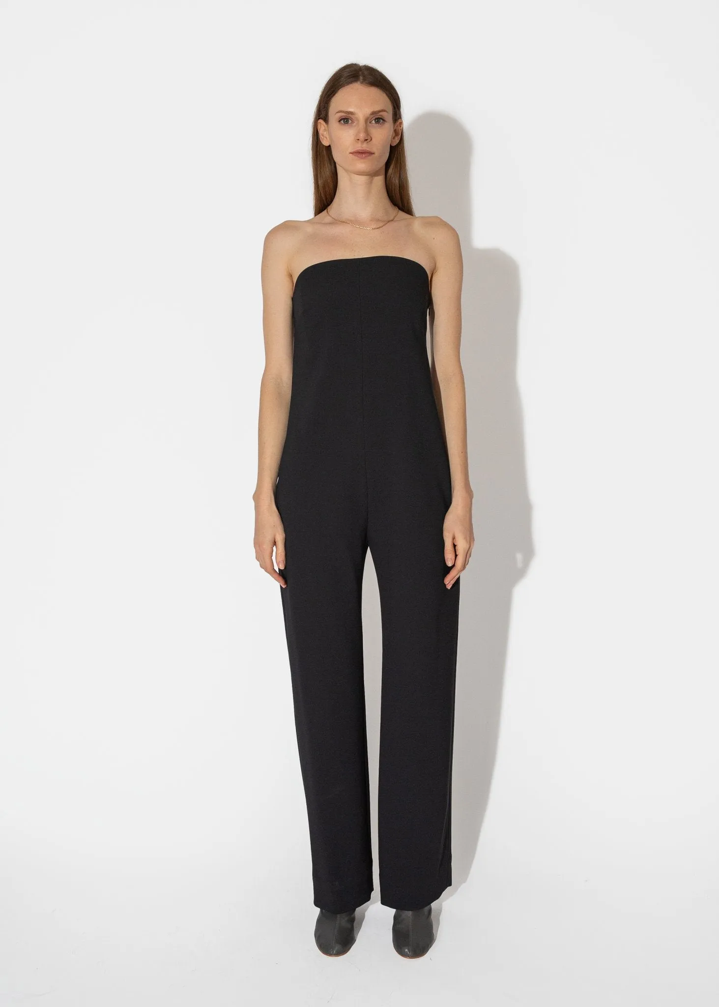 Strapless Fluid Jumpsuit in Black