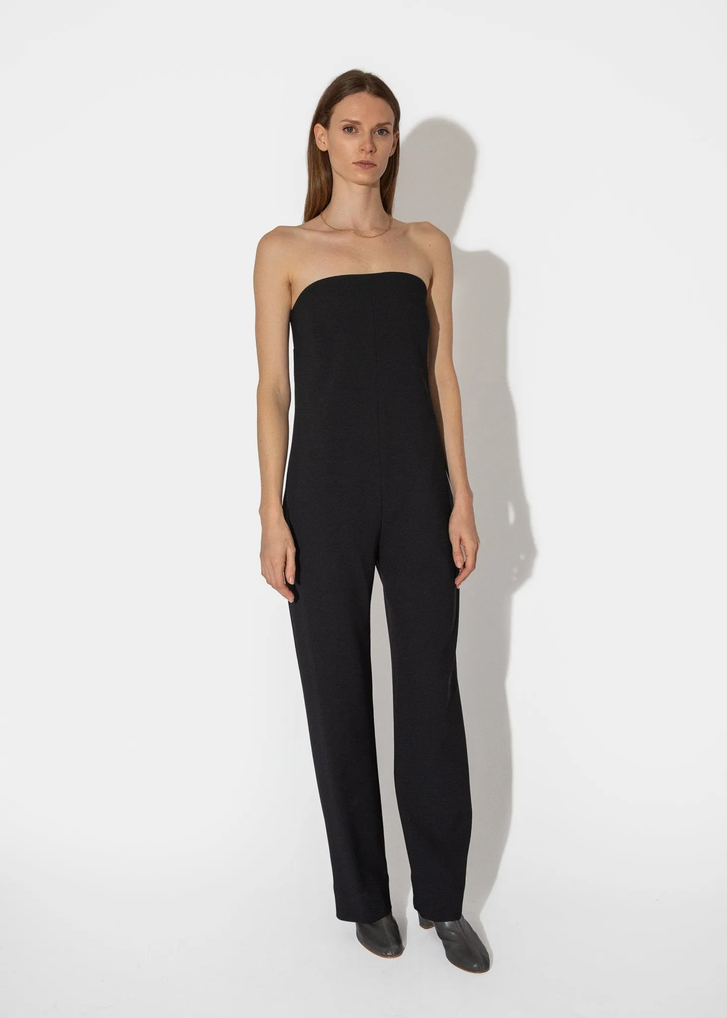 Strapless Fluid Jumpsuit in Black