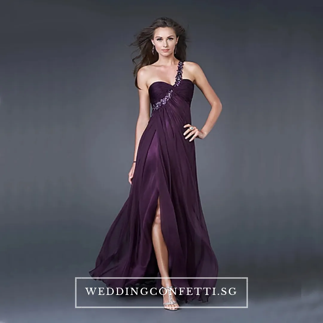 The Jsabella White / Blue / Purple Toga Gown