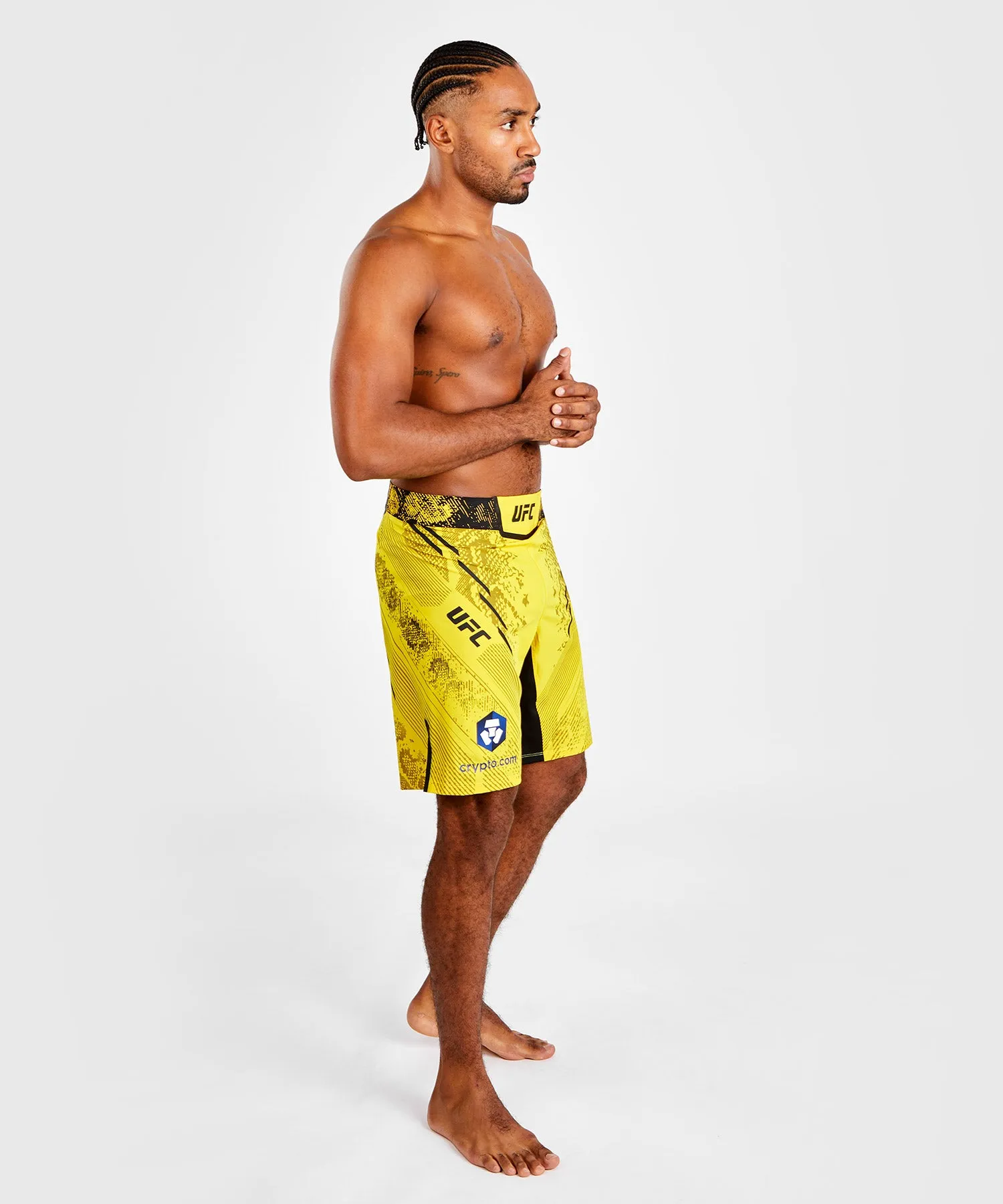 UFC Adrenaline by Venum Authentic Fight Night Men's Fight Short - Long Fit - Yellow