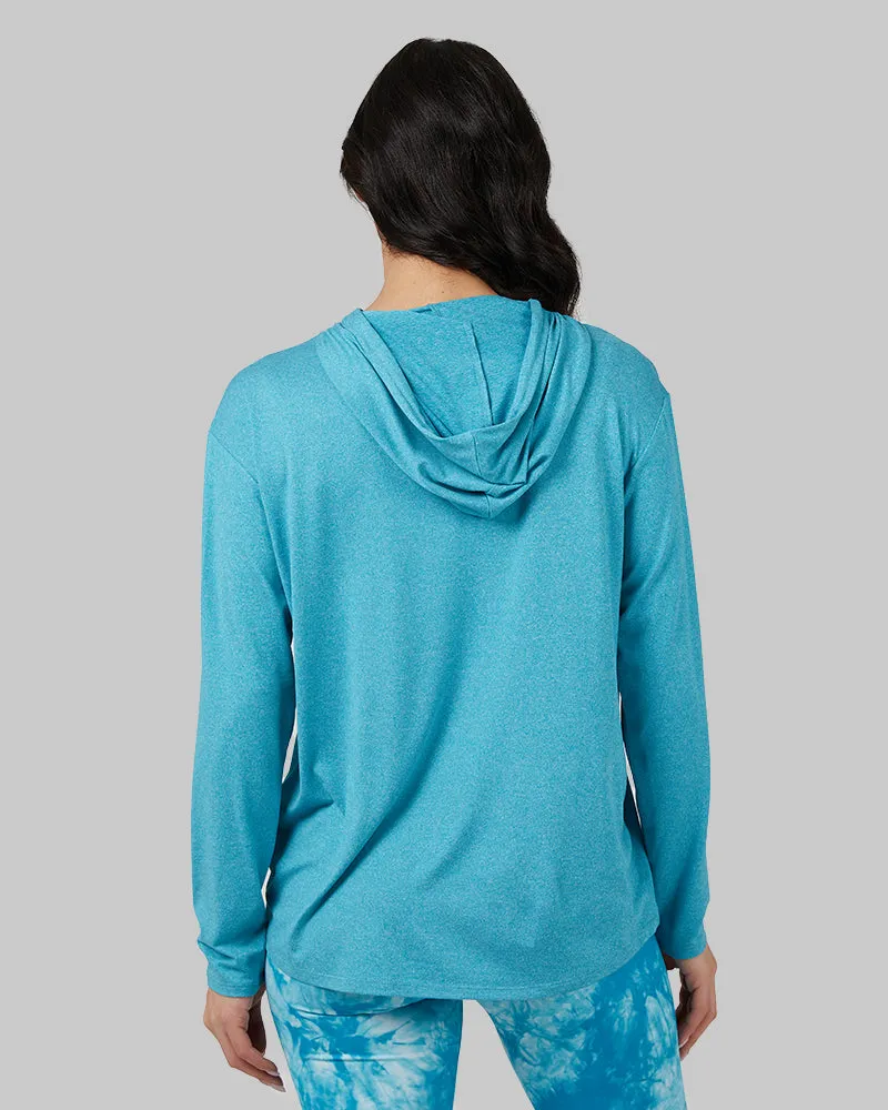 WOMEN'S COOL LONG SLEEVE HOODED T-SHIRT