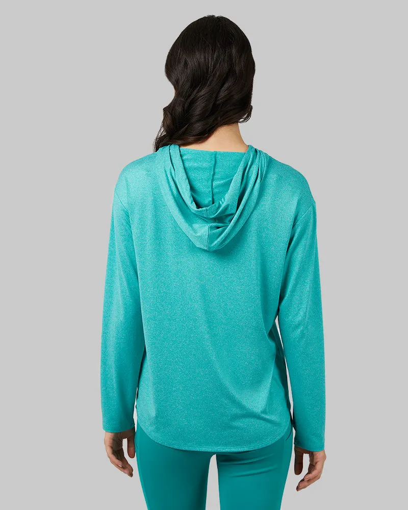 WOMEN'S COOL LONG SLEEVE HOODED T-SHIRT