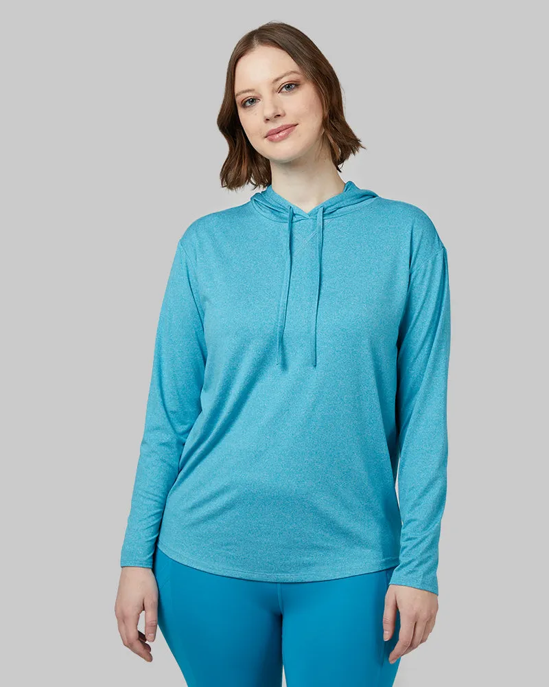 WOMEN'S COOL LONG SLEEVE HOODED T-SHIRT