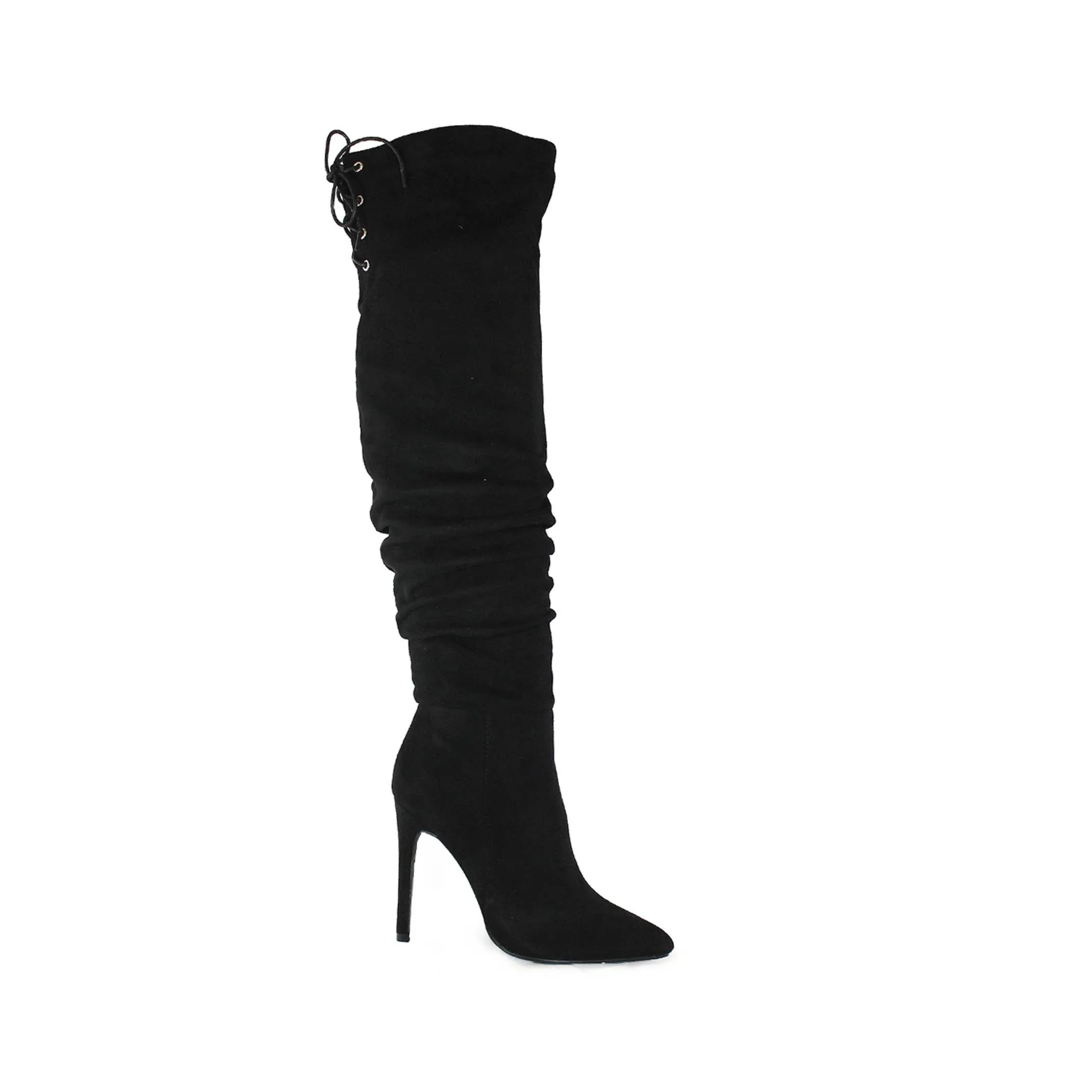 Yoki Womens Ophelia-17-Thigh High Suede Dressy Boot